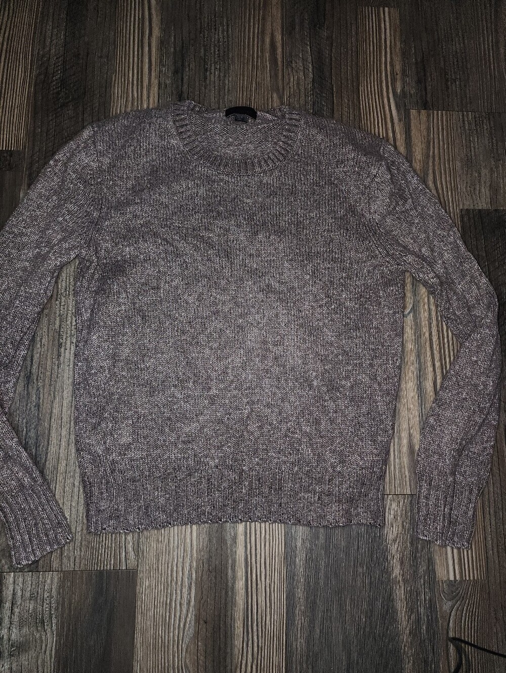 Men's Magaschoni Crewneck Sweater Medium Brown Marled Minimalist Business Casual